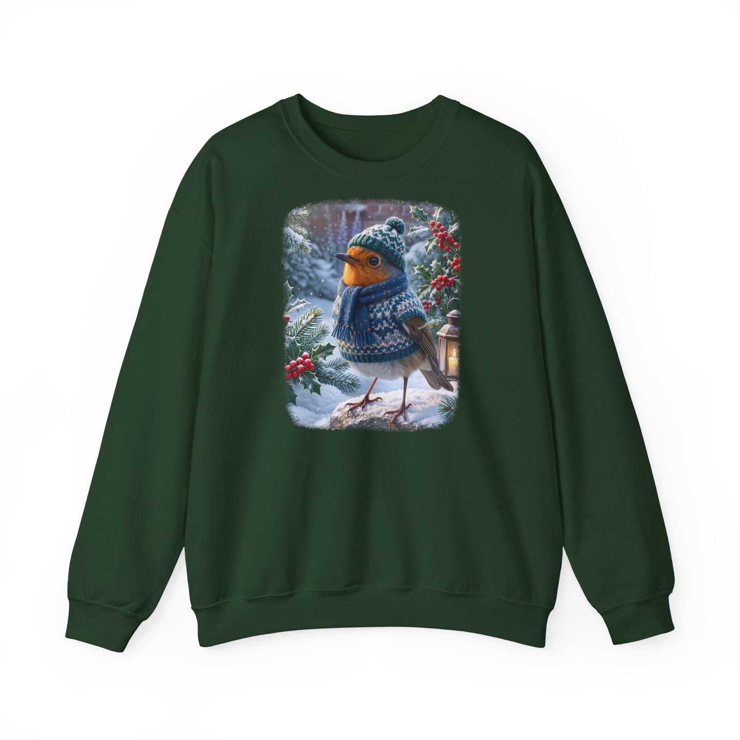 Premium Sweatshirt Rosi Rotkehlchen im kuschelinge Winter-Outfit