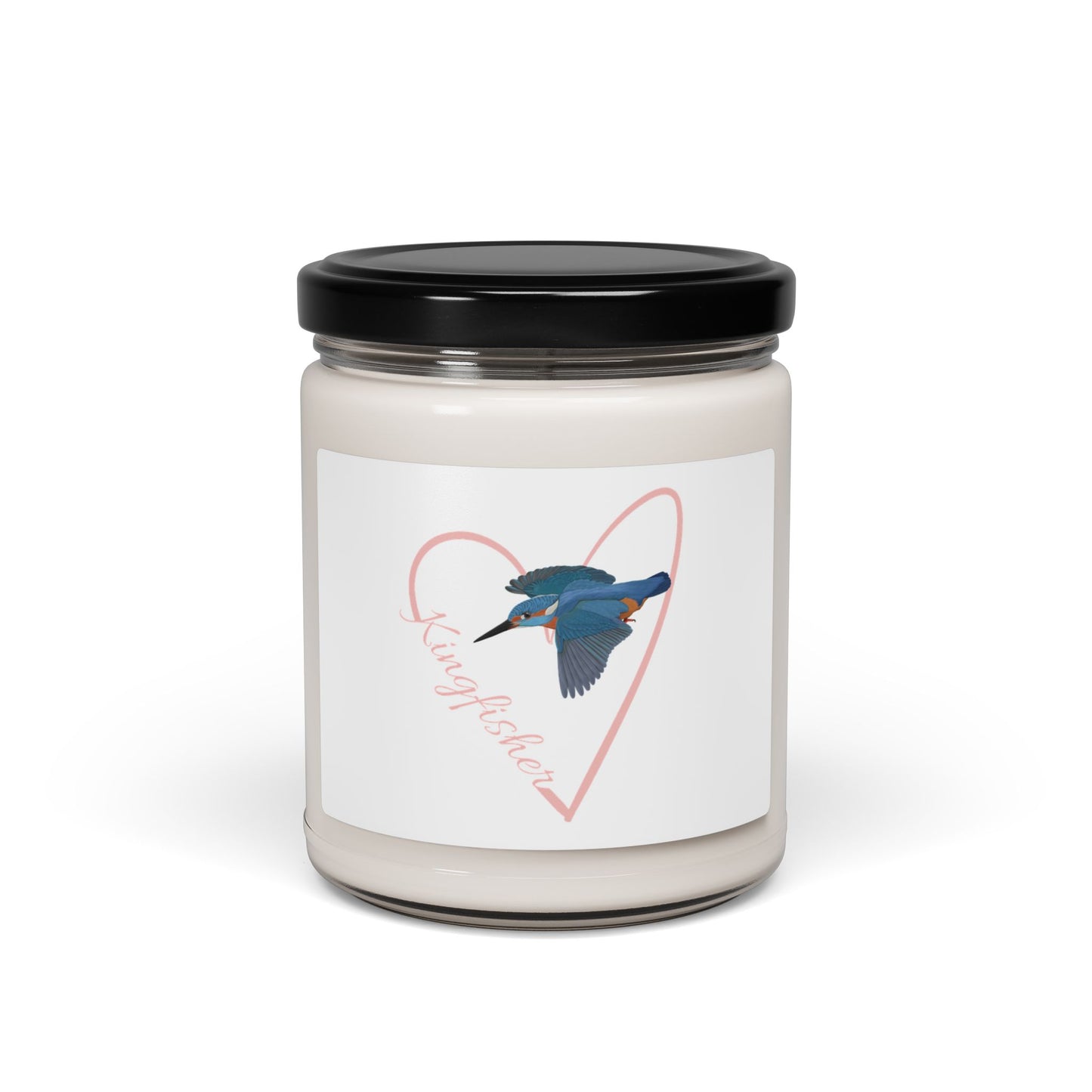 Kingfisher Scented Soy Candle Bird with Heart 9oz
