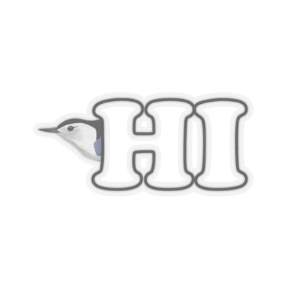 Nuthatch Hi Bird Kiss-Cut Sticker