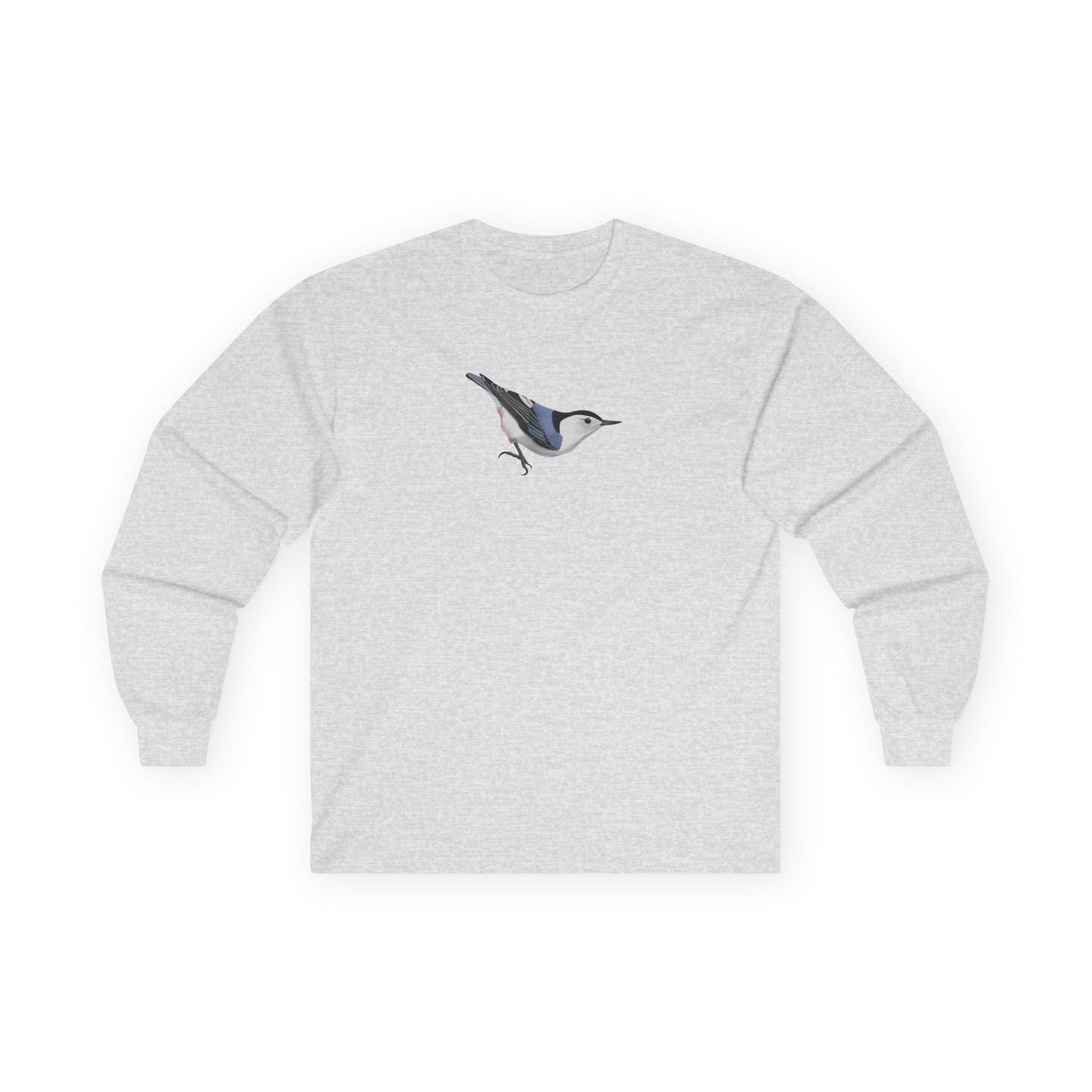 Nuthatch Birding & Birdwatching Bird Cotton Long Sleeve T-Shirt