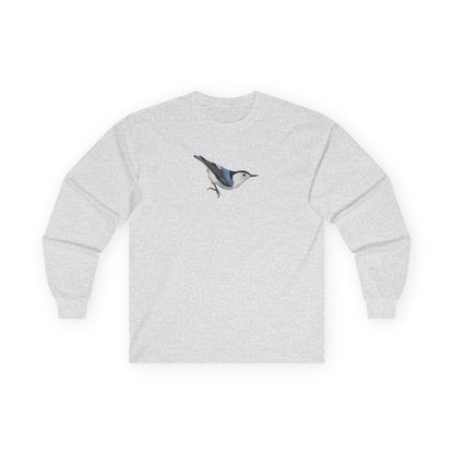 Nuthatch Birding & Birdwatching Bird Cotton Long Sleeve T-Shirt