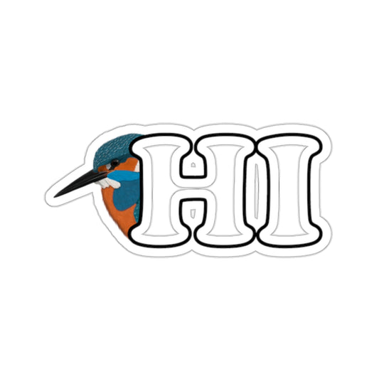 Kingfisher Hi Bird Kiss-Cut Sticker