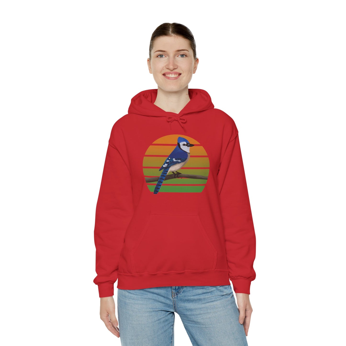 Blue Jay Bird Hoodie