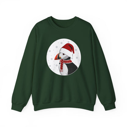 Puffin Santa Claus Christmas Birdwatcher Biologist Bird Sweatshirt