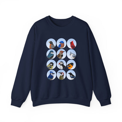 Birds Sweatshirt Bluebird Cardinal Robin Blue Jay Puffin Bird Watching & Bird Lovers