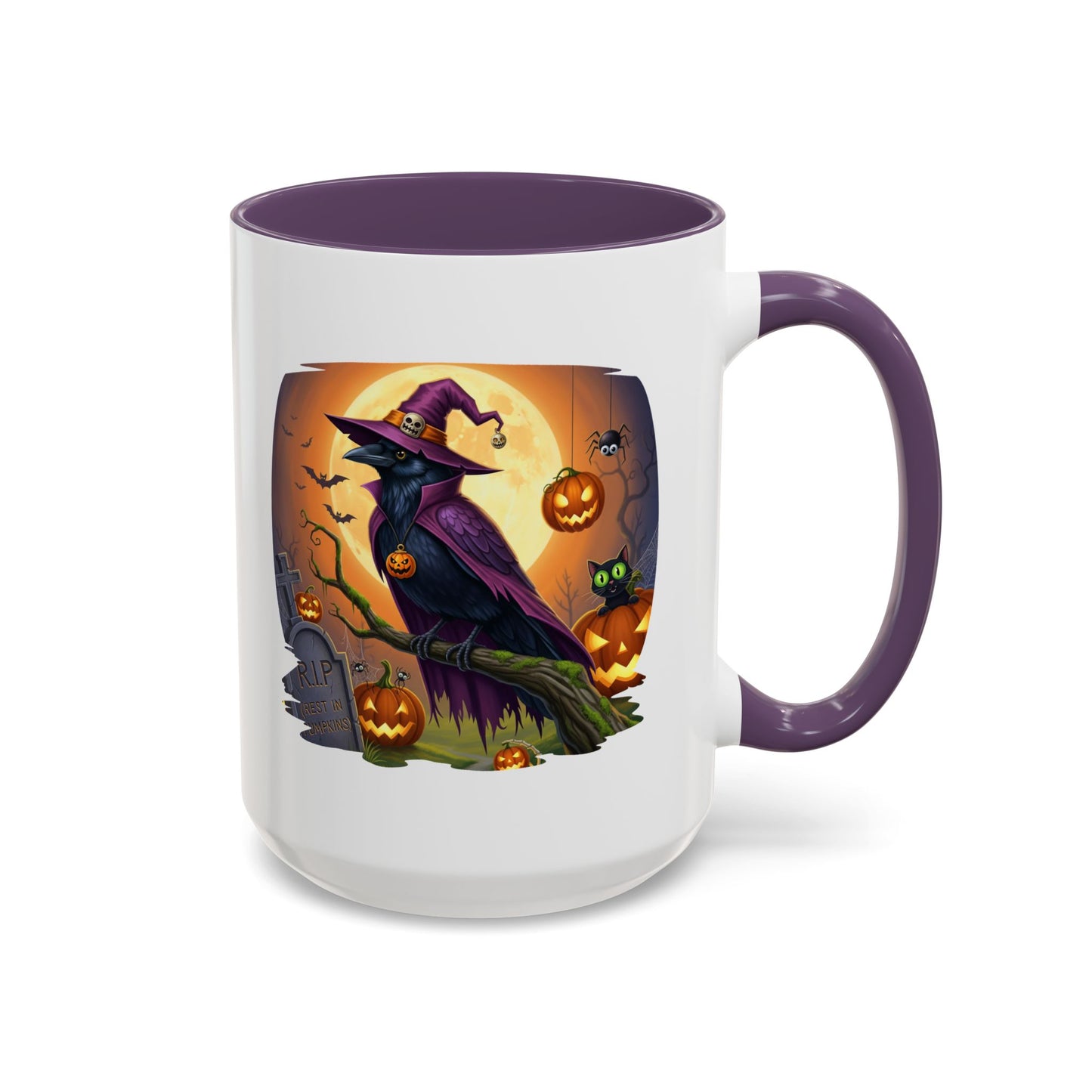Black Raven Halloween Bird Mug - Perfect Bird Lover Gift for Spooky Season