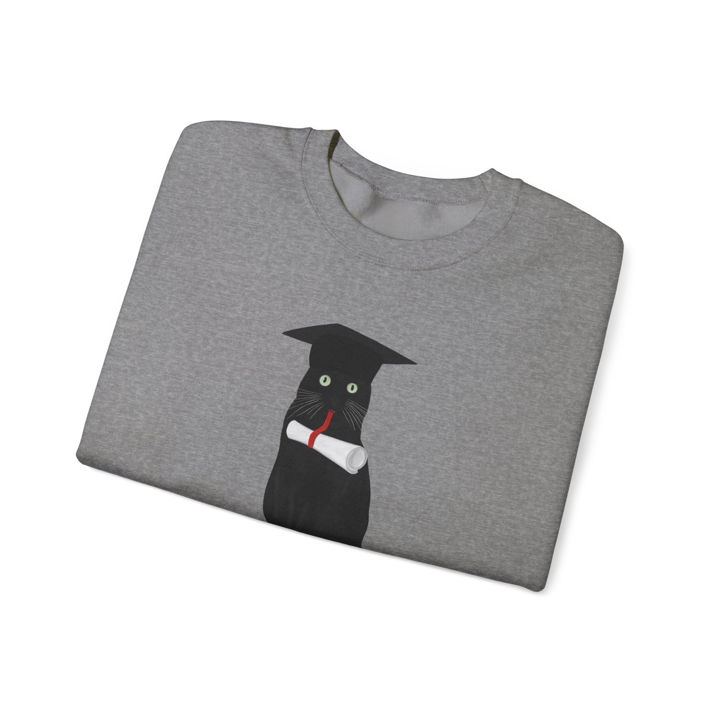 Black Cat Graduate Cat Lover Graduation Sweatshirt