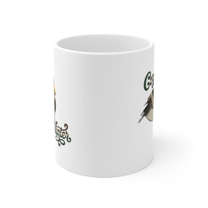 Ente mit Strickpullover Weihnachtliche Tasse mit Vogelmotiv Cozy Winter – Ideal für Kakao & Kaffee