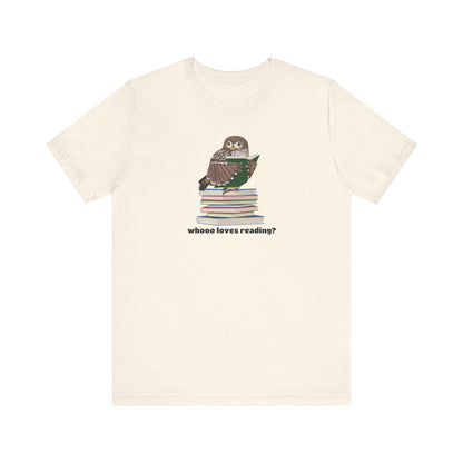Whooo Loves Reading Owl Teacher Shirt – Cute Librarian & Book Lover Tee