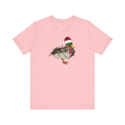 Mallard with Fairy Lights Christmas Bird T-Shirt