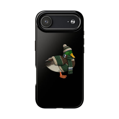 鳥のアートが描かれたマラードの二層式iPhoneケース – 鳥類学者や鳥愛好家へのプレゼントに最適