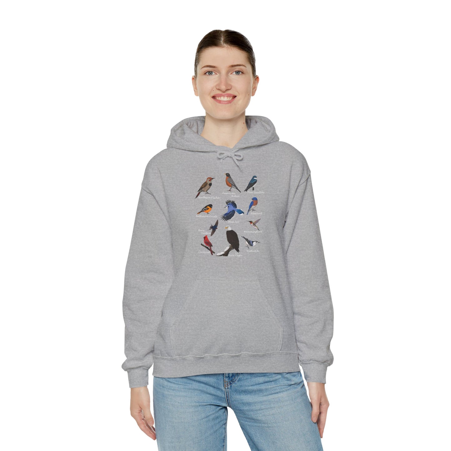 Blue Jay Cardinal Hummingbird Bald Eagle Robin Bird Hoodie