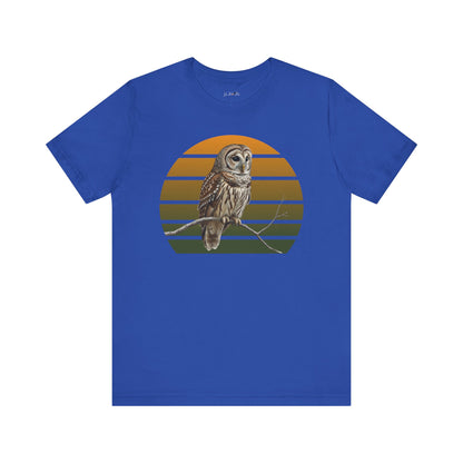 Barred Owl T-Shirt | Unisex Retail Fit Bird Lover Tee | Wildlife Birder Gift