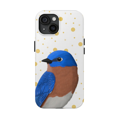 Bluebird Bird Art Tough Phone Case White