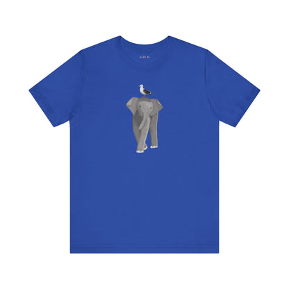 Elephant with Seagull Bird Birding & Birdwatching T-Shirt