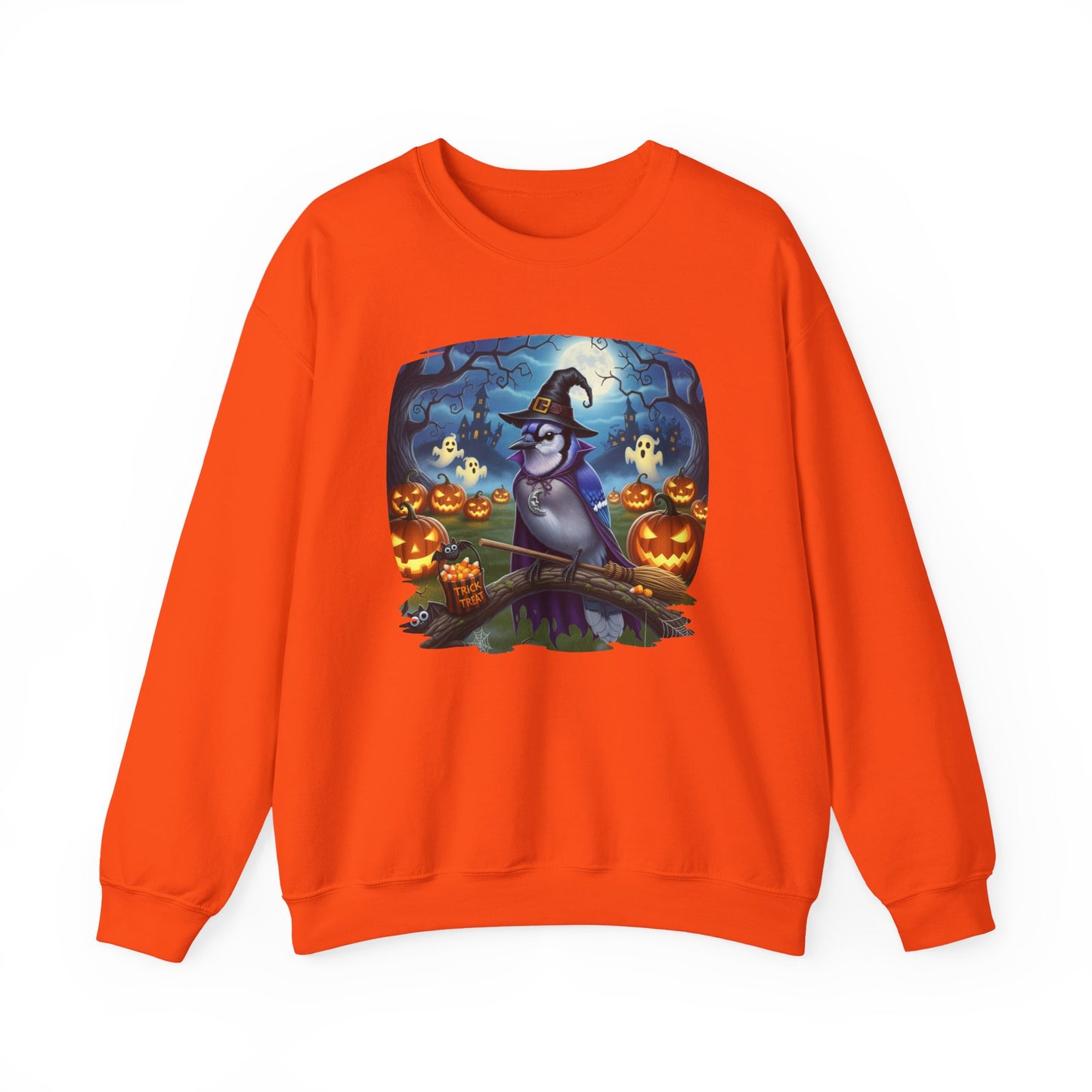 Blue Jay Halloween Bird Sweatshirt - Spooky Halloween Costume for Bird Lovers