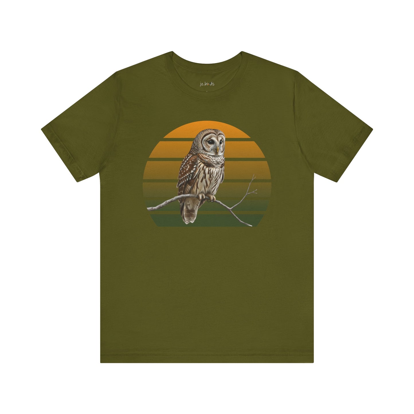 Barred Owl T-Shirt | Unisex Retail Fit Bird Lover Tee | Wildlife Birder Gift