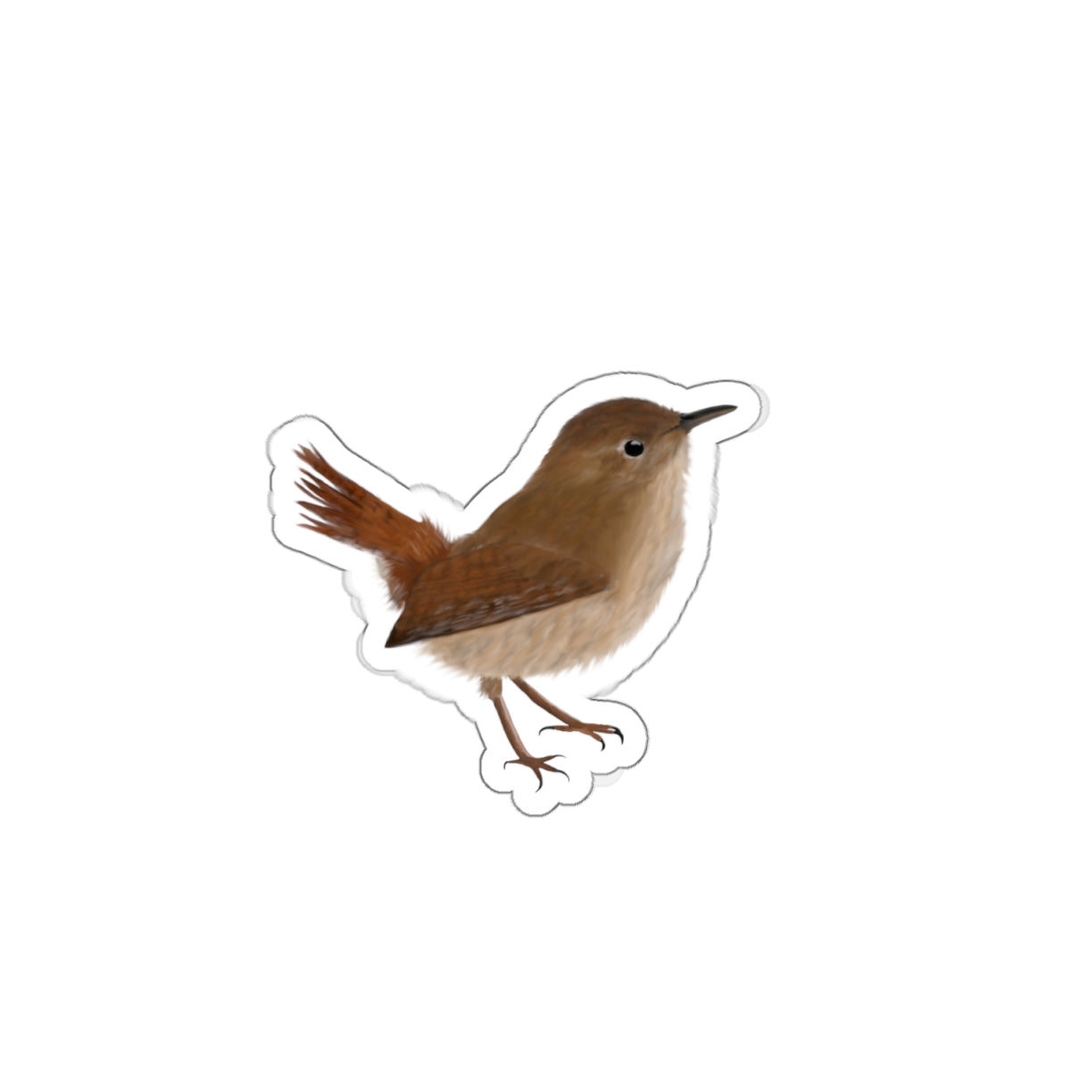 Wren Bird Kiss-Cut Sticker