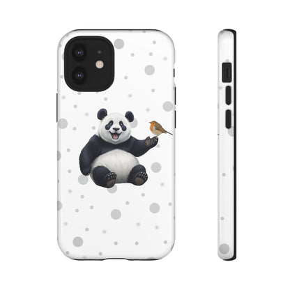 Rotkehlchen mit Panda iPhone & Google Pixel Tiermotiv Handyhülle - Tierisch guter Schutz