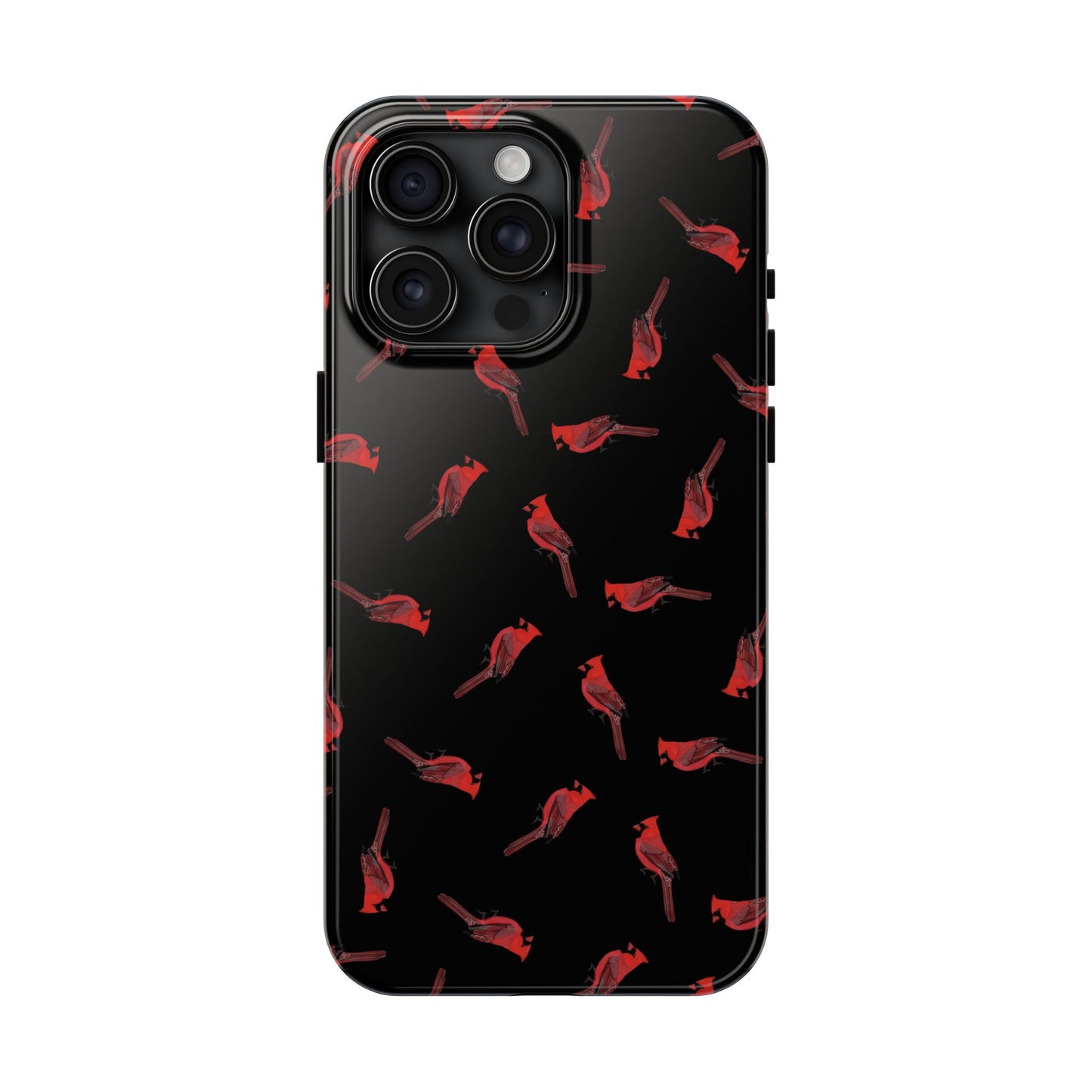 Cardinal iPhone Case Black – Premium Tough Phone Cover for Bird Lovers