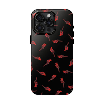 Cardinal iPhone Case Black – Premium Tough Phone Cover for Bird Lovers