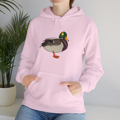 Mallard with Music Headphones Bird Birdwatching Birdlover Hoodie