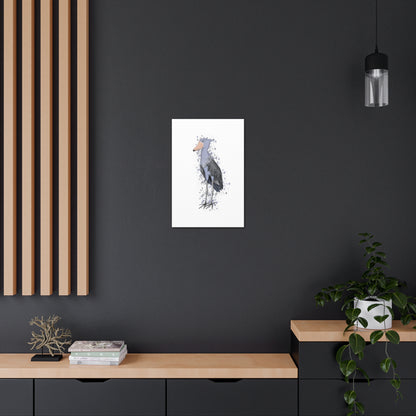 Shoebill Bird Canvas Gallery Wrap White - jz.birds