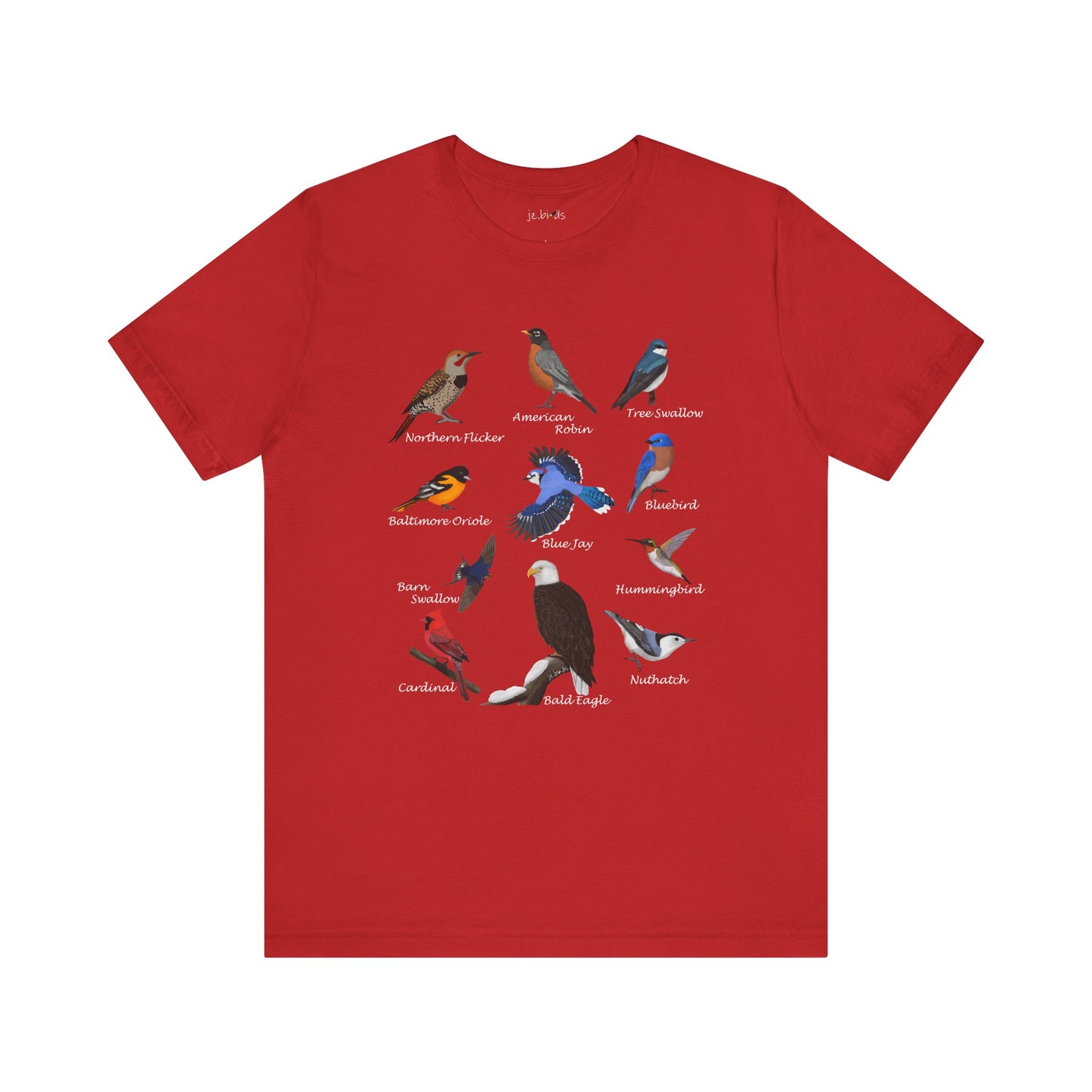 Blue Jay Cardinal Hummingbird Robin Bald Eagle Birding & Birdwatching Bird T-Shirt