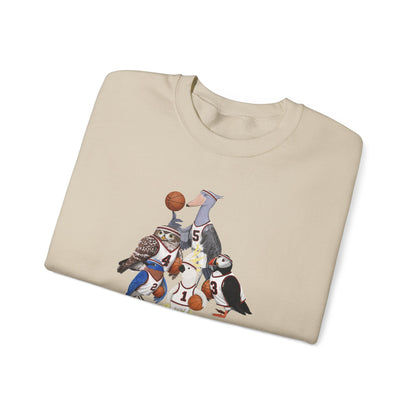 面白いバスケットボールの鳥のスウェットシャツ | バードウォッチャークルーネック | ユニセックスのユニークなバスケットボールファンギフト