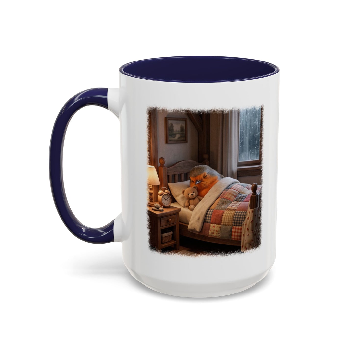 Robin Rosi Sleeping in Bed Mug for Bird Lovers