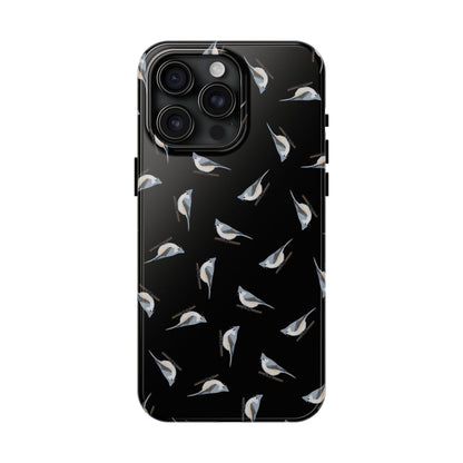 Tufted Titmouse iPhone Case Black – Premium Tough Phone Cover for Bird Lovers