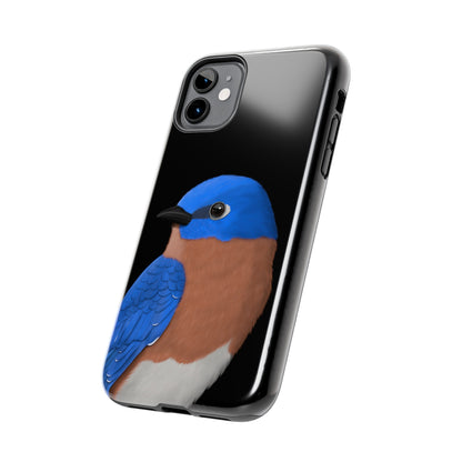 Bluebird Bird Art Tough Phone Case Black