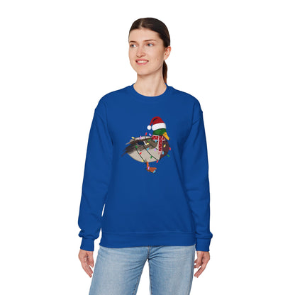 Mallard with Fairy Lights Santa Claus Christmas Bird Sweatshirt