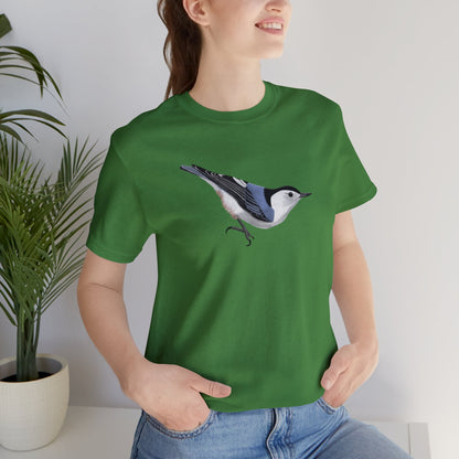 White Breasted Nuthatch Bird Tee - jz.birds