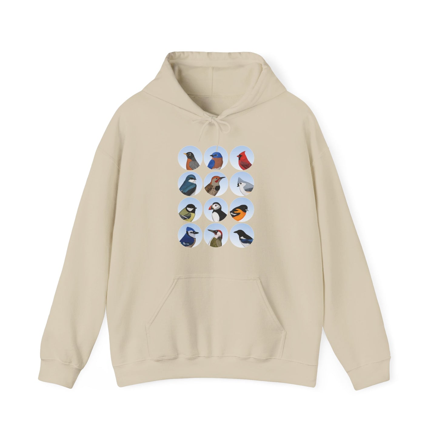 Birds Hoodie Bluebird Cardinal Blue Jay Robin Oriole Bird Lover & Bird Watcher