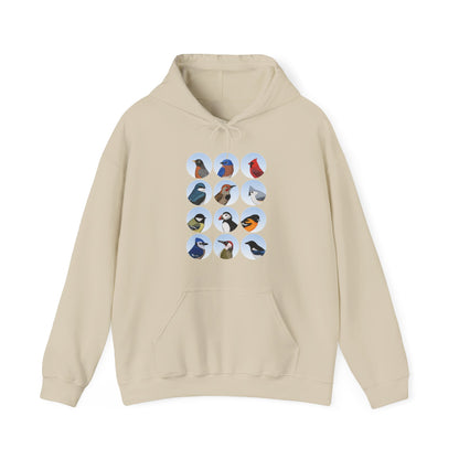 Birds Hoodie Bluebird Cardinal Blue Jay Robin Oriole Bird Lover & Bird Watcher