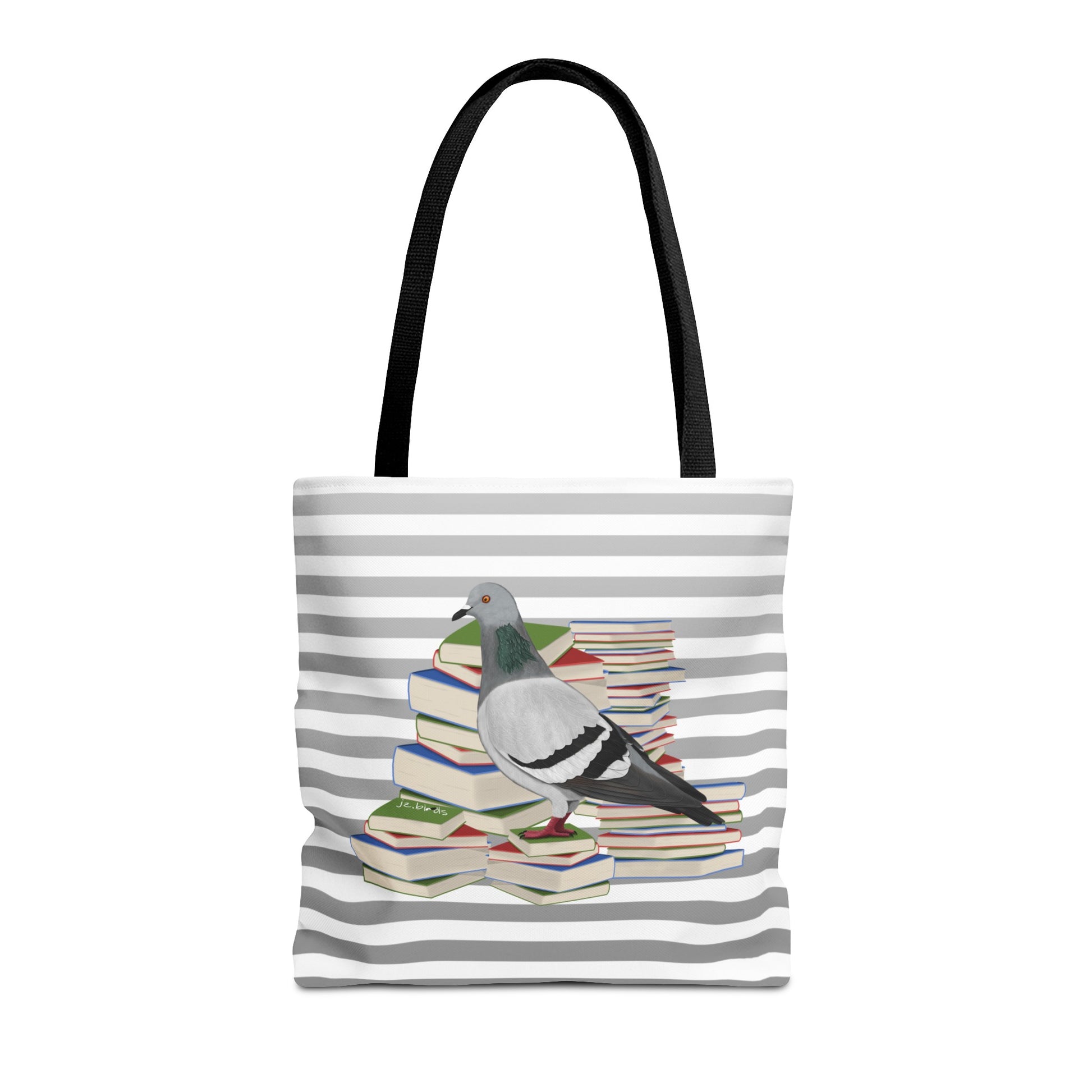 pigeon bird books tote bag