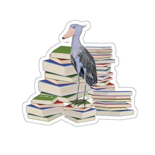 shoebill bird books sticker