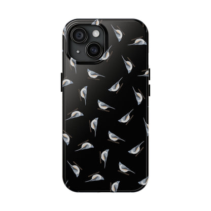 Tufted Titmouse iPhone Case Black – Premium Tough Phone Cover for Bird Lovers