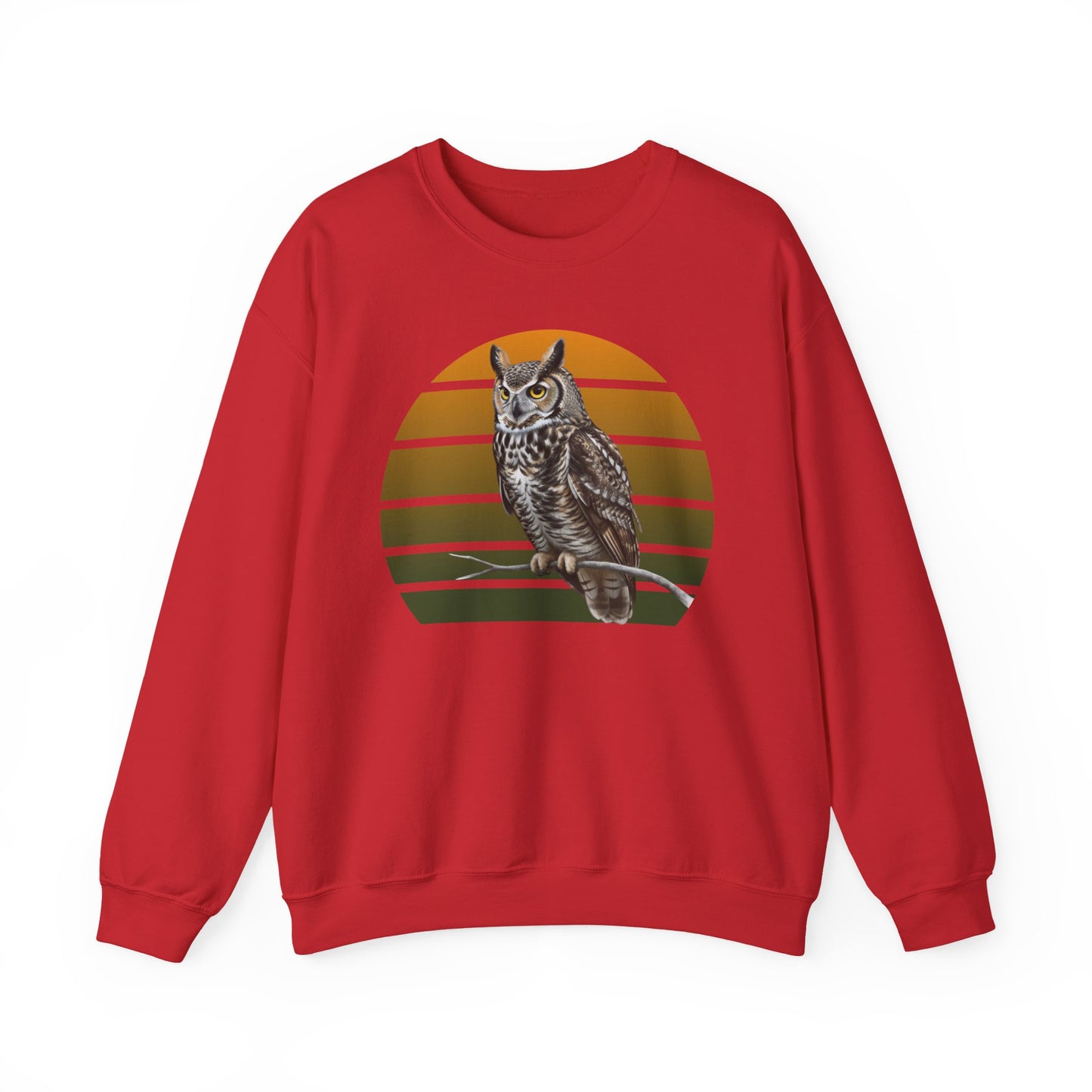 Great Horned Owl Sweatshirt | Unisex Bird of Prey Crewneck | Owl Lover & Birder Gift