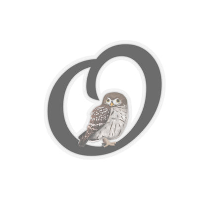 Owl Letter O Bird Kiss-Cut Sticker