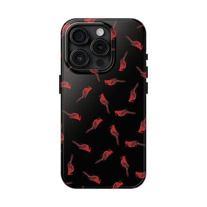 Cardinal iPhone Case Black – Premium Tough Phone Cover for Bird Lovers