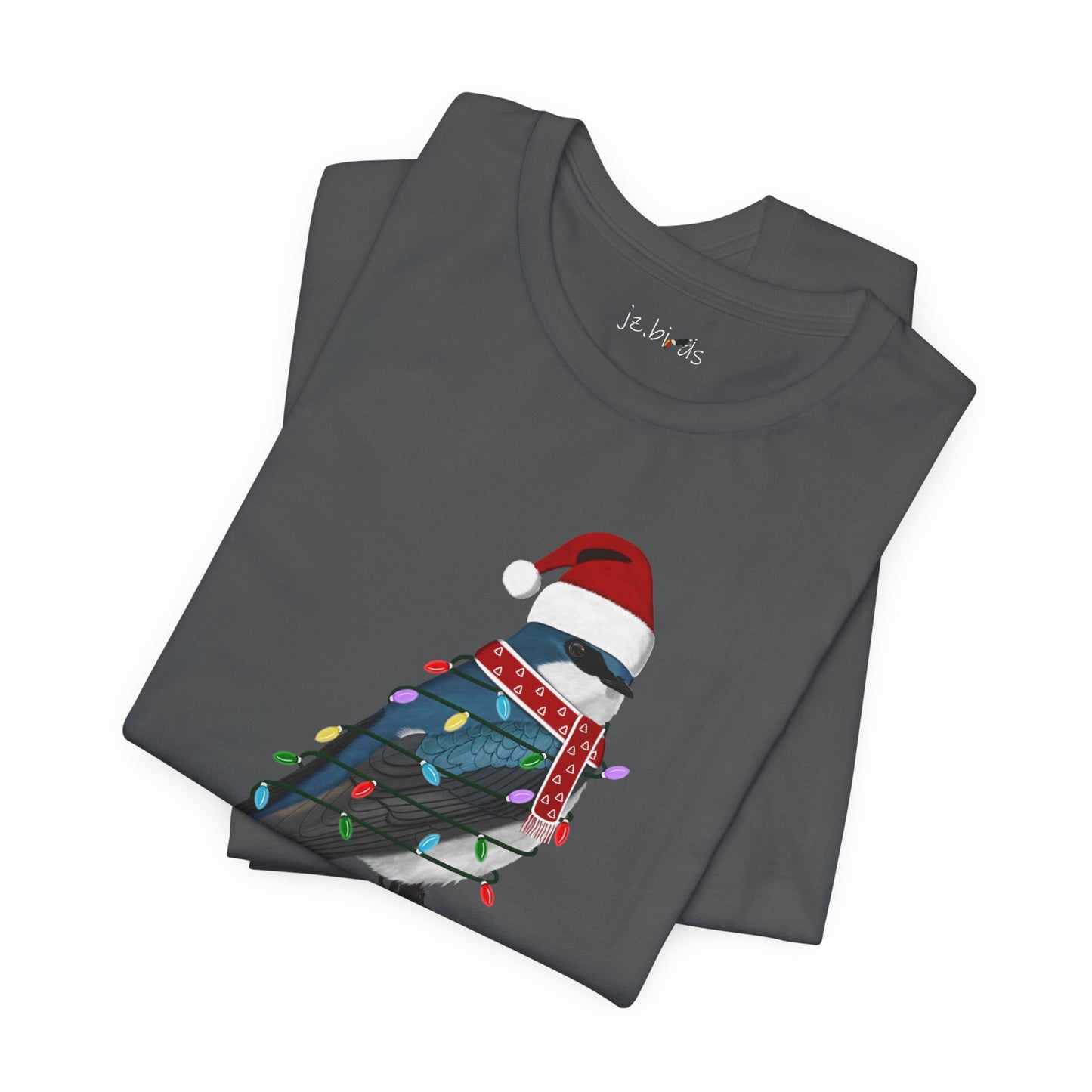 Tree Swallow with Fairy Lights Christmas Bird T-Shirt