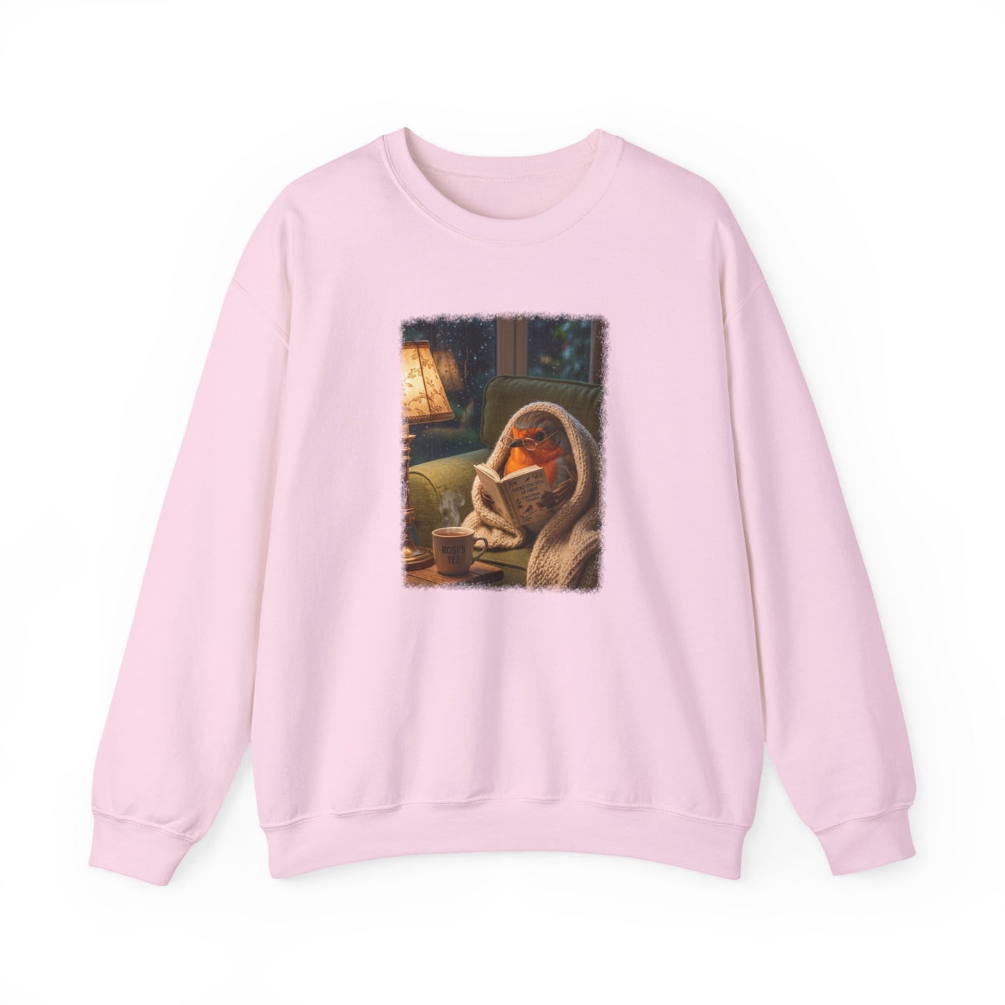 Robin Rosi Reading a Book Premium Sweatshirt for Bird Lovers