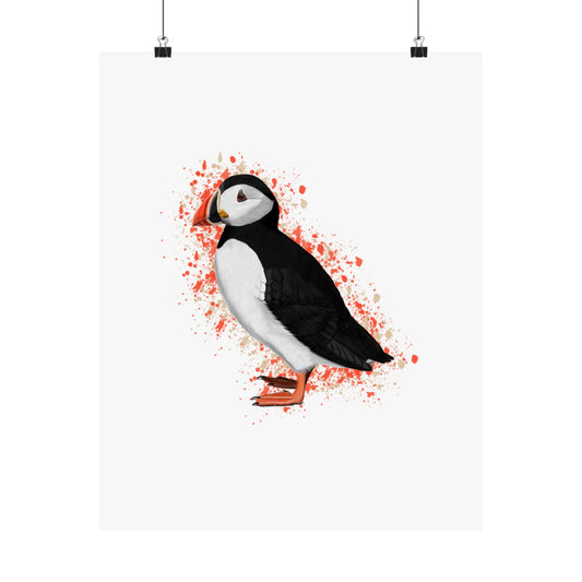 Puffin Bird Artwork Matte Poster