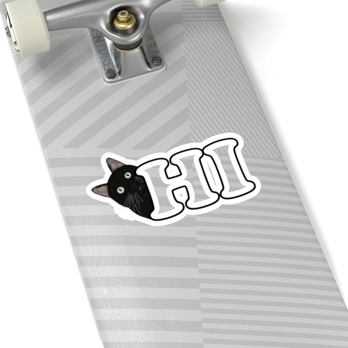 Black Cat Hi Cat Lover Sticker