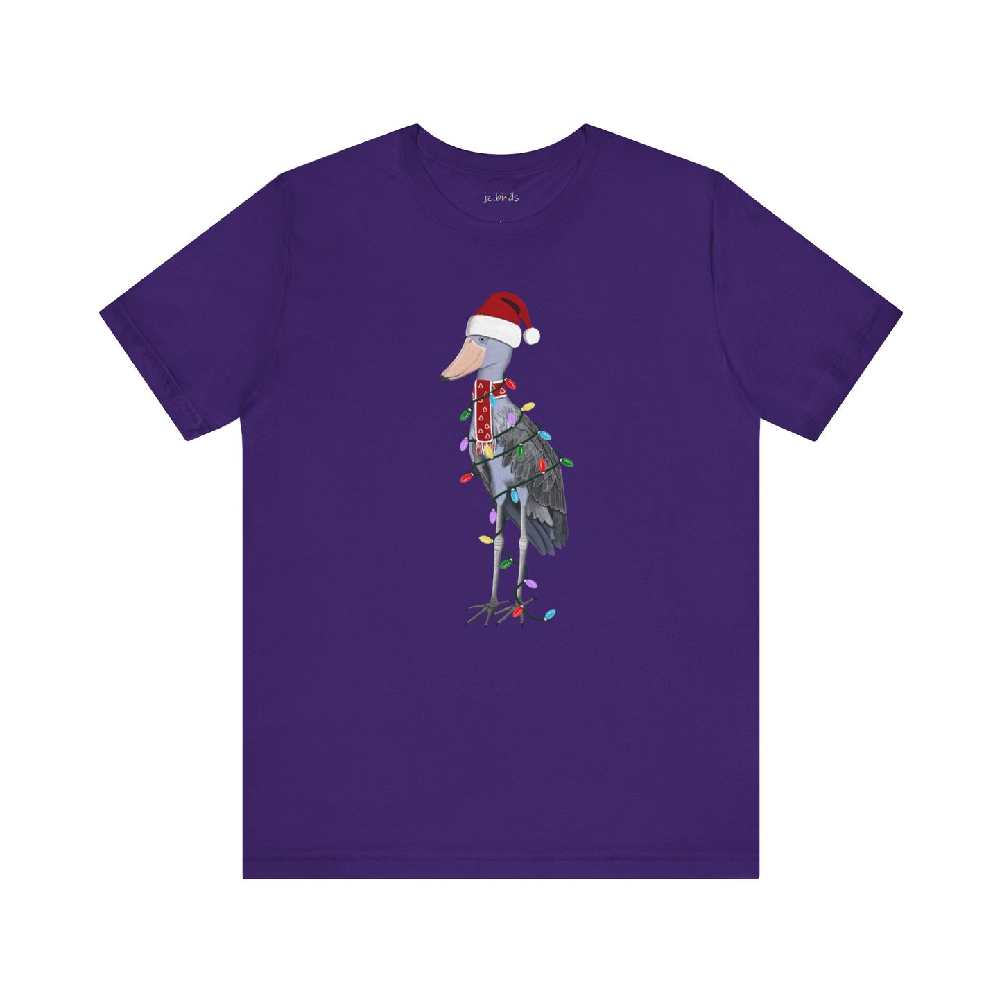 Shoebill with Fairy Lights Christmas Bird T-Shirt