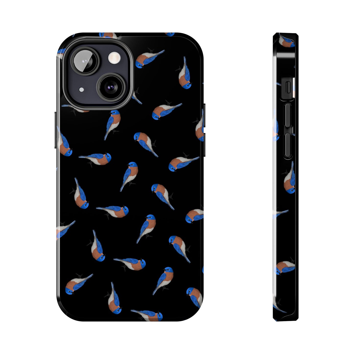 Bluebird iPhone Case Black – Premium Tough Phone Cover for Bird Lovers – animal lover,