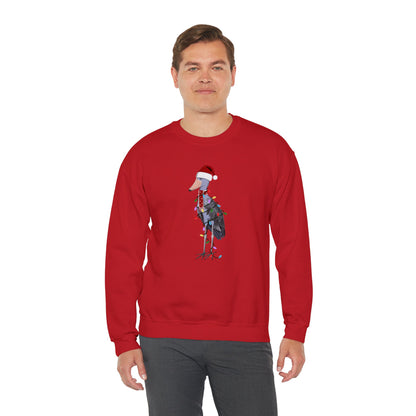 Shoebill with Fairy Lights Santa Claus Christmas Bird Sweatshirt