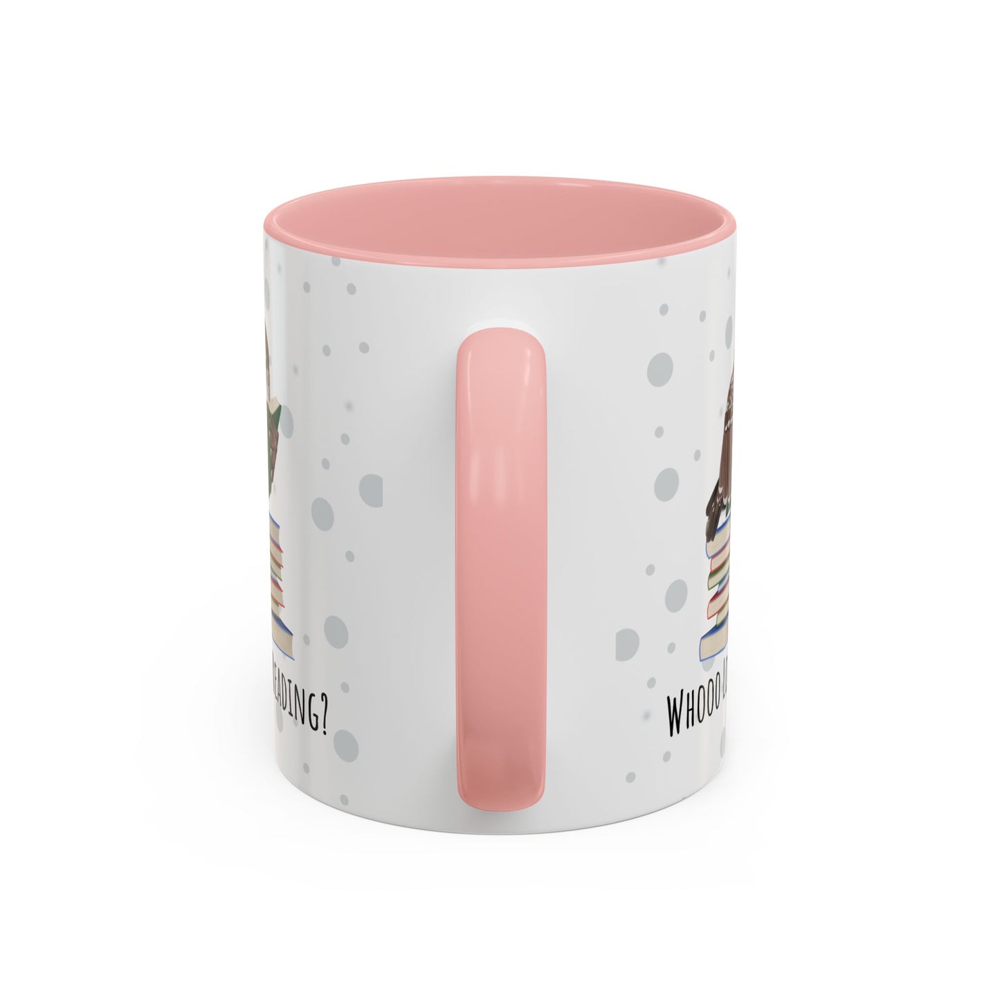 Whooo Loves Reading Owl Teacher Mug – Two-Tone Librarian & Book Lover Cup